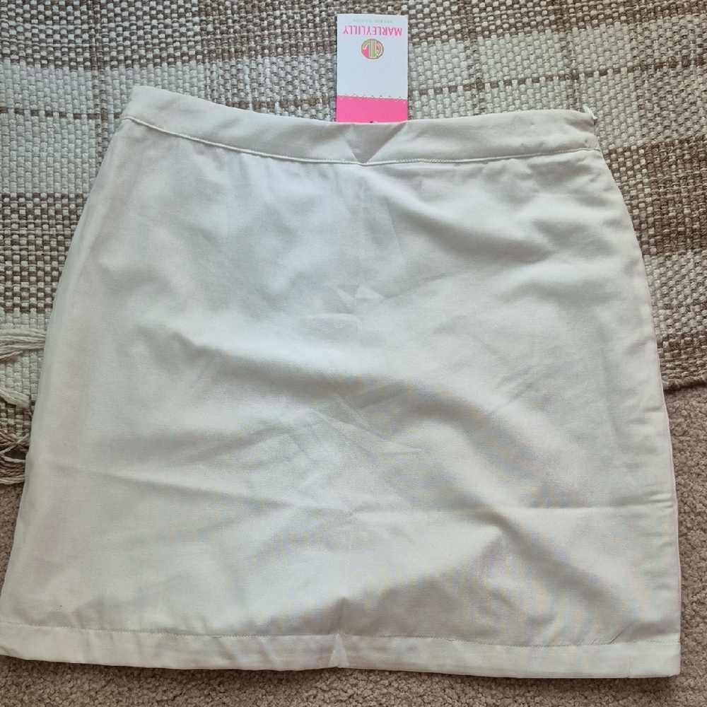 Marleluv Cream Mini Skirt